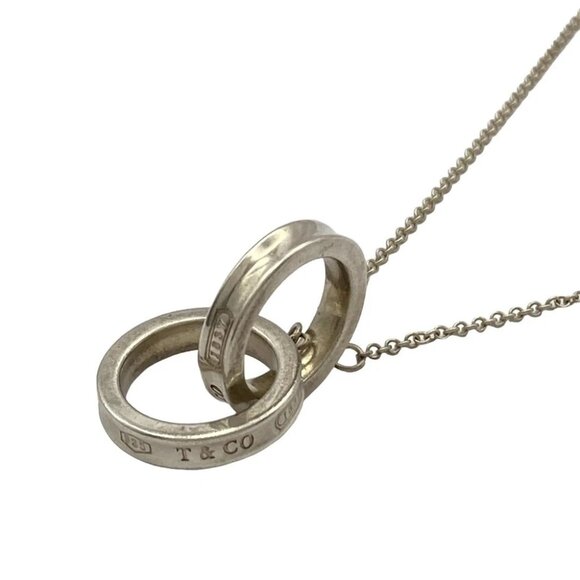 Auth TIFFANY&Co. 1837 Interlocking Circles Silver Necklace - Picture 1 of 4